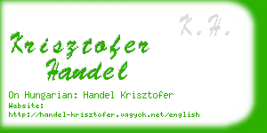 krisztofer handel business card